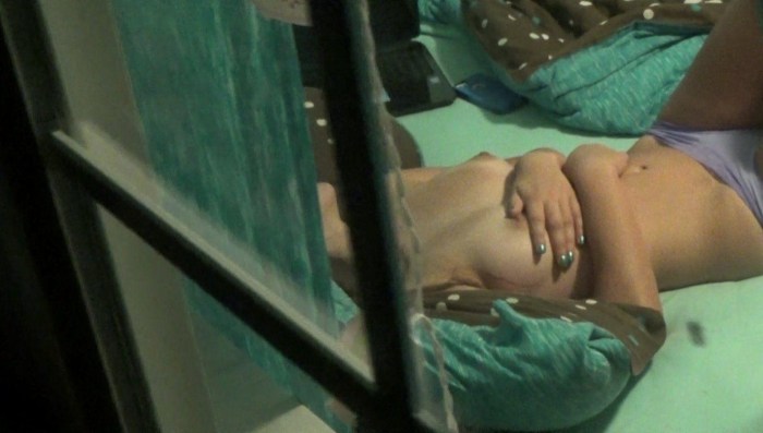Masturbation in front of the window