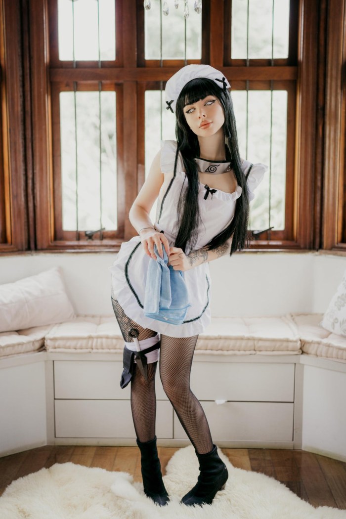 Hinata Hyuuga in a maid costume