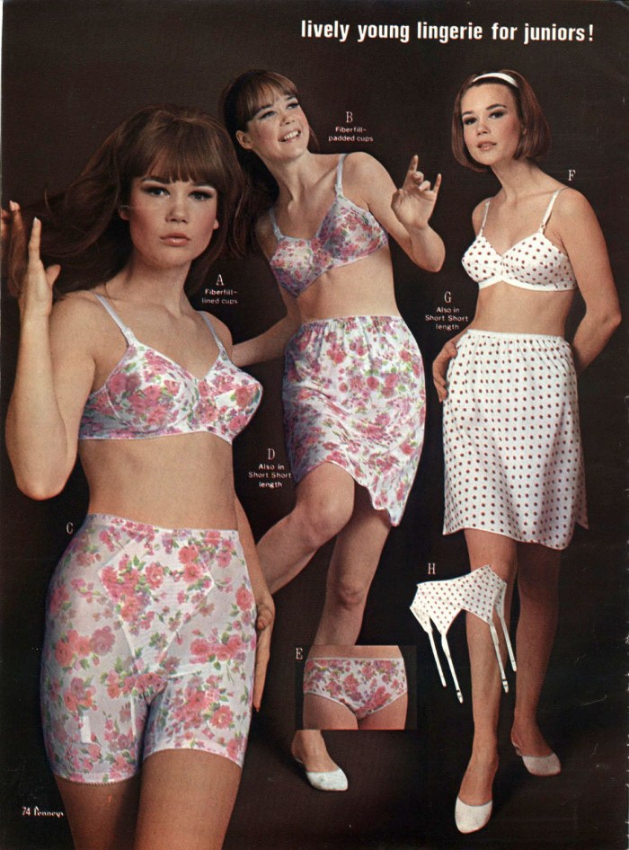 Women's underwear of the 70s