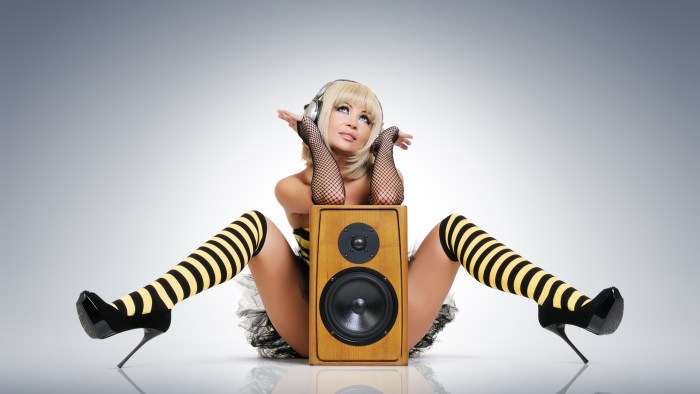 Girl in headphones