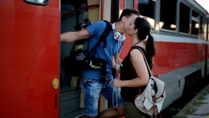 Game funny kiss on the road