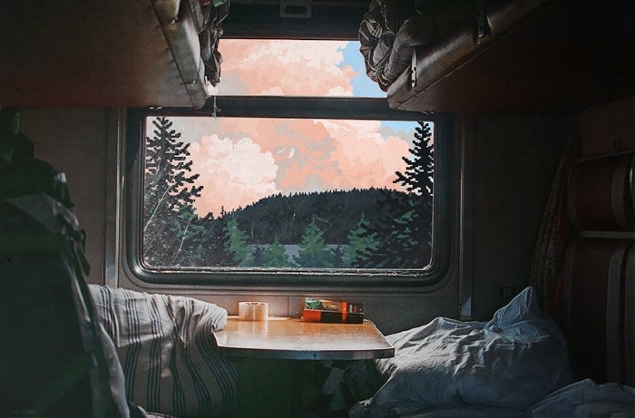 The train is inside
