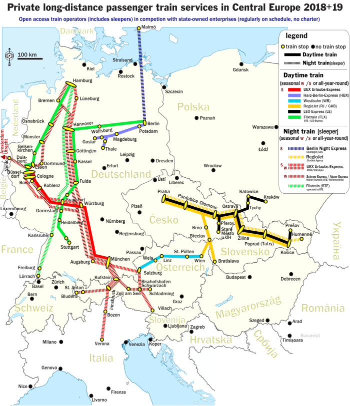 Railway map of France 1940