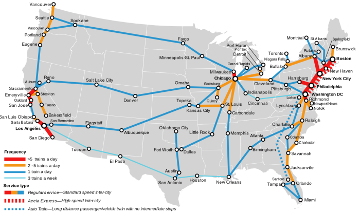 US railway map 2021