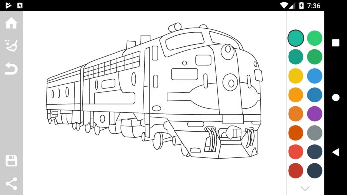 Cargo train Coloring