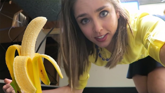 Girl Erotically eats a banana