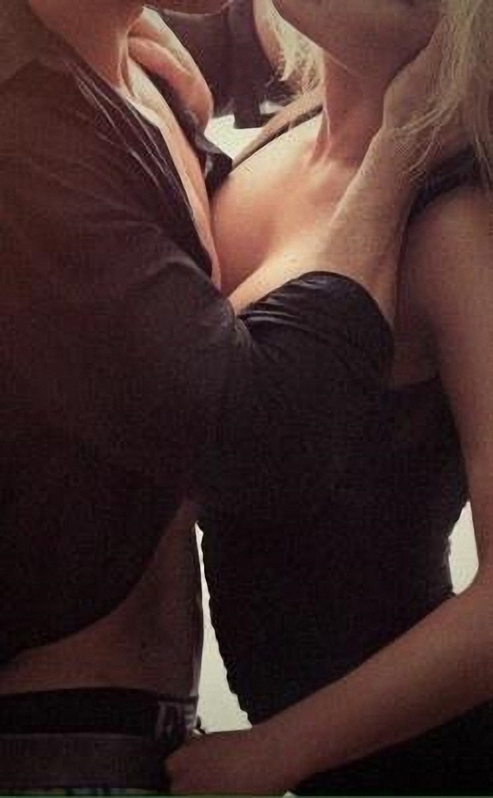 A hug with a blonde