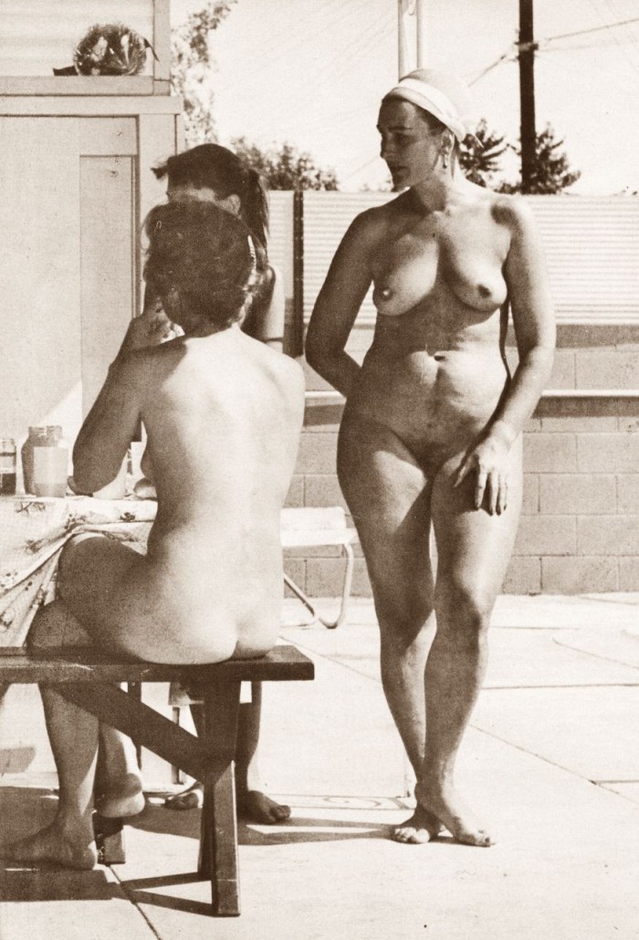 The old women nudist retro