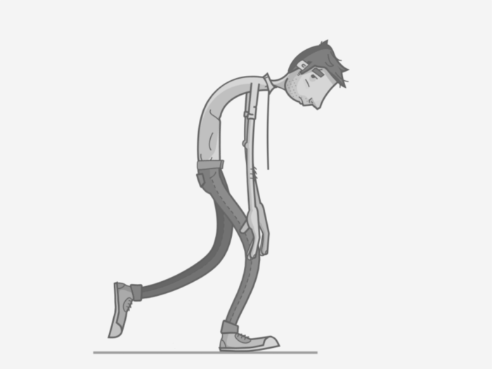 A thin man cartoon