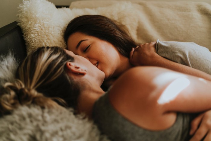 Two girls in bed