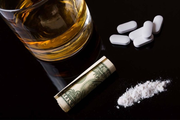 Alcohol table and drugs
