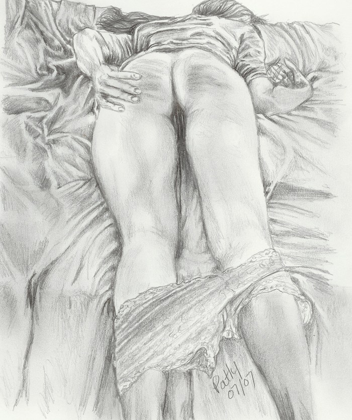 Erotic drawings with a pencil