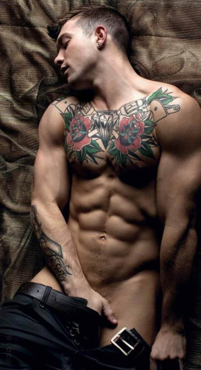 Naked tattooed guys