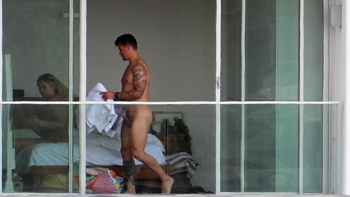 Neighbors fuck on the balcony