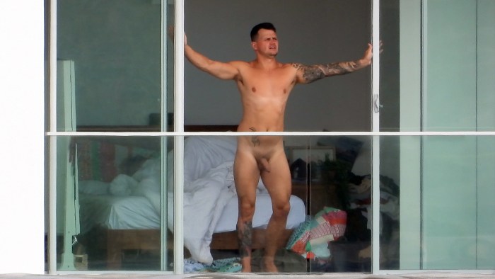 Naked women in the locker room