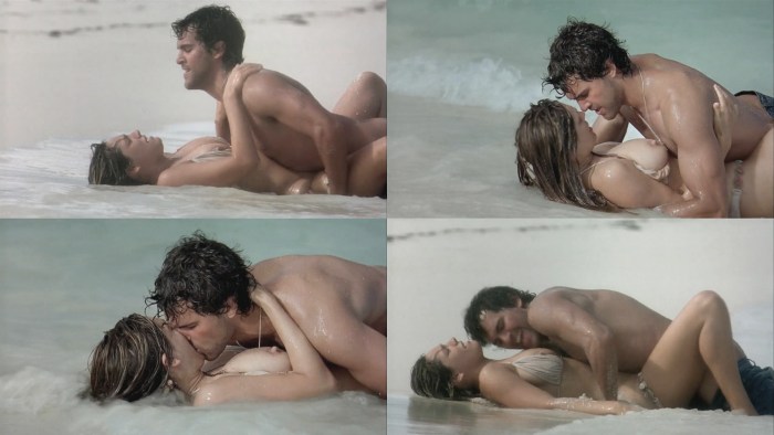 Naked on a uninhabited island