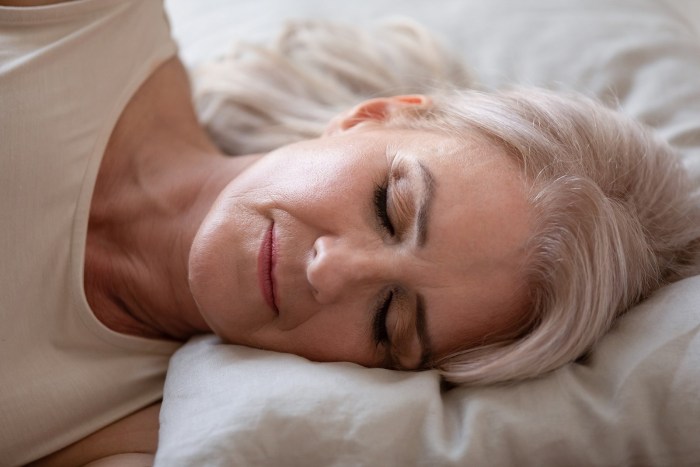 Sleeping elderly women