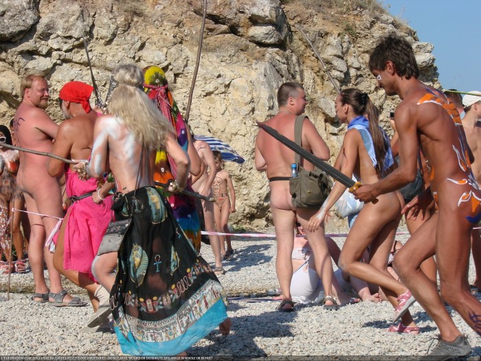 Family nudism Body Art