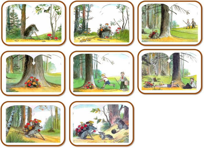 Drawing up a story on plot pictures