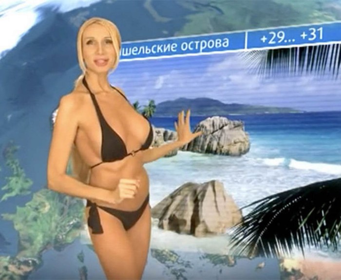 Fully naked TV presenters