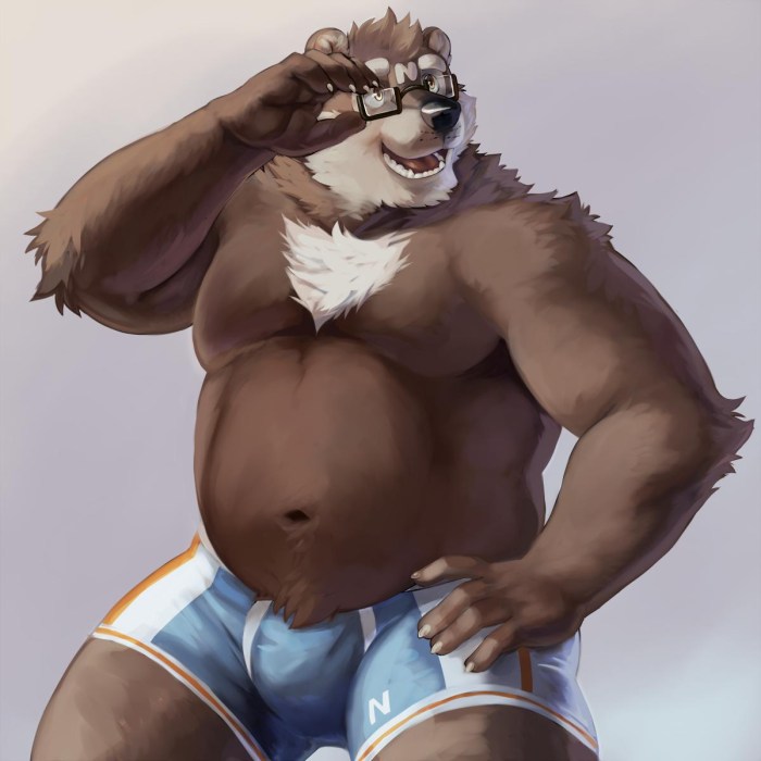 Furri Bear in shorts