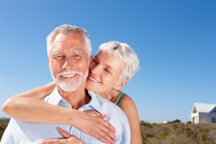 Happy elderly people