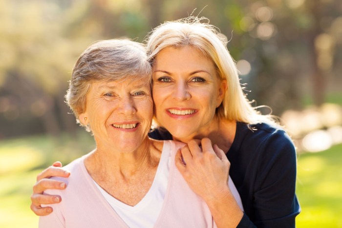 Happy elderly people