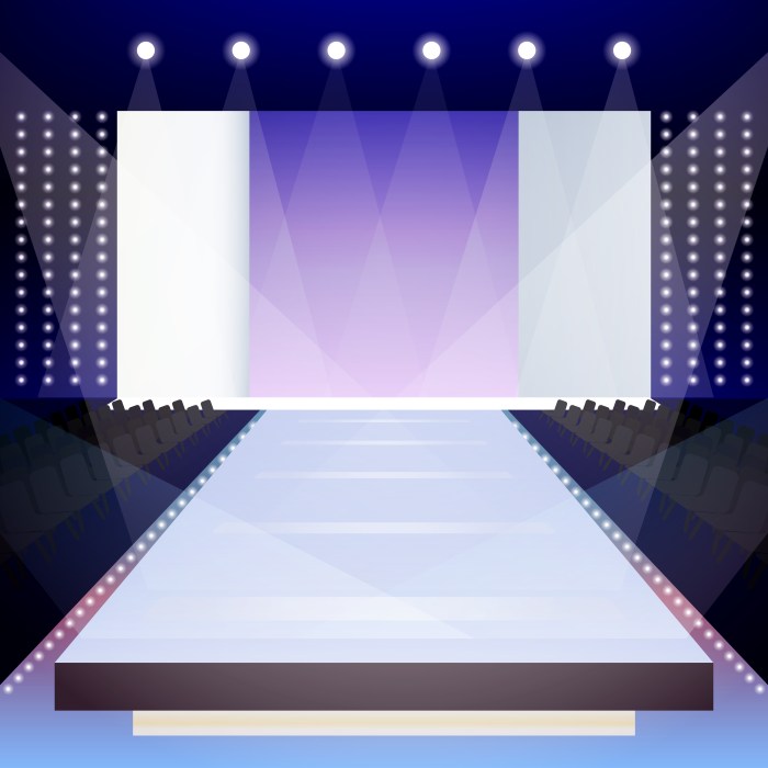 Podium for models empty