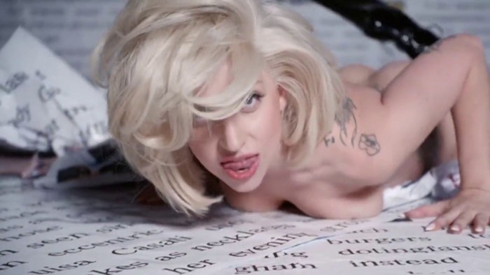 Naked Lady Gaga at a concert in 2013