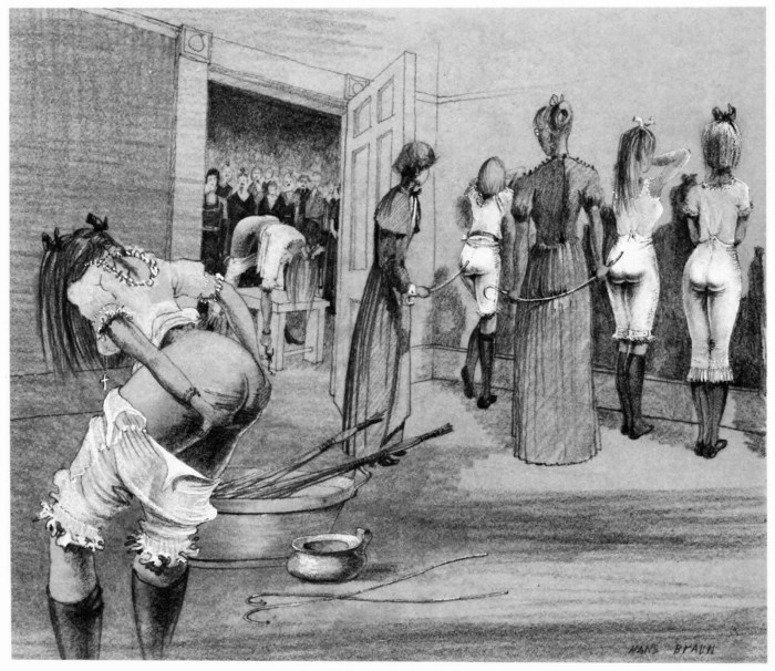 Passing girls with rods on the pope