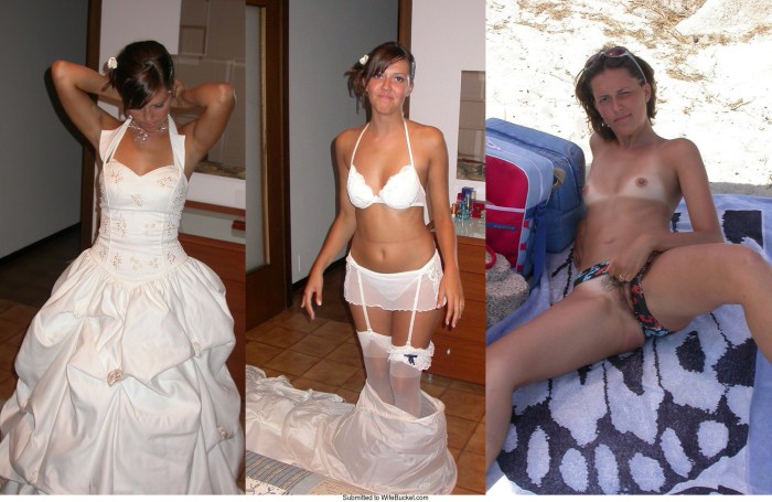 Brides dressed and stripped Sex