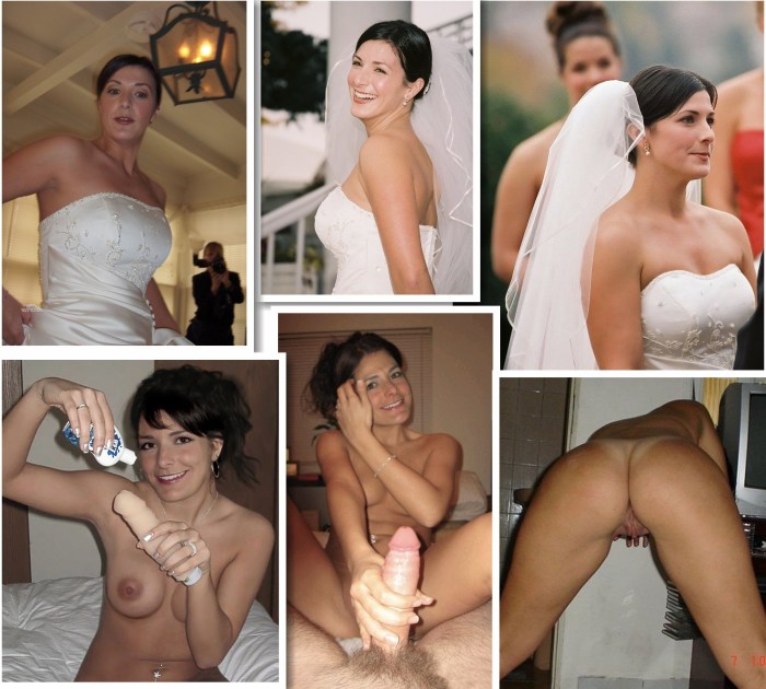 Naked brides after the wedding