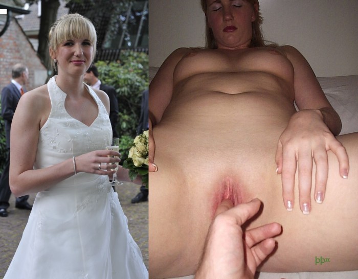 Naked pregnant bride