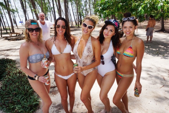 Young girls on the beach