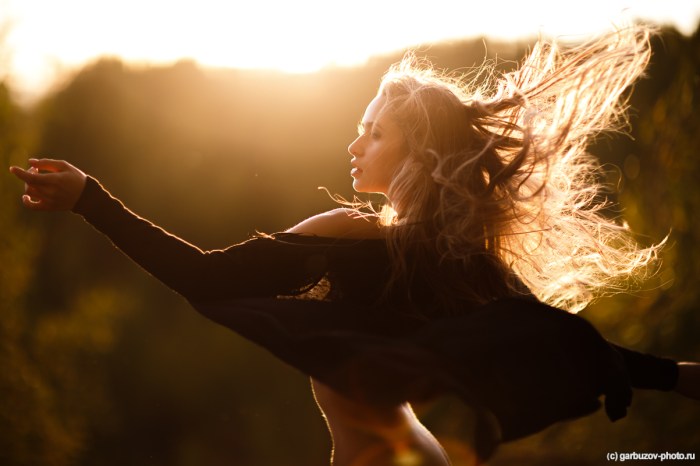 Girl in the reference light