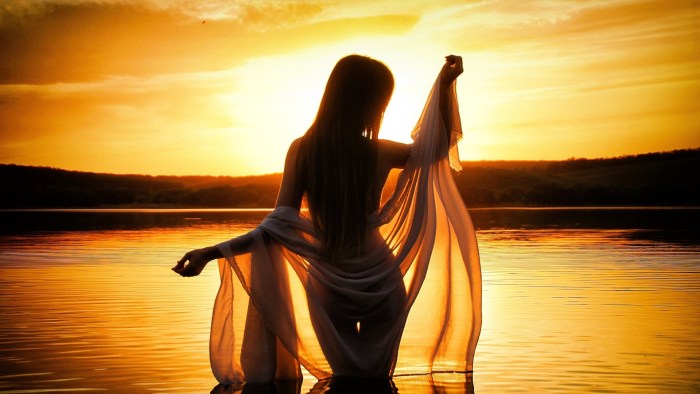 Girl at sunset