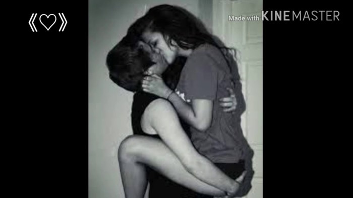 The girl wrapped her legs around