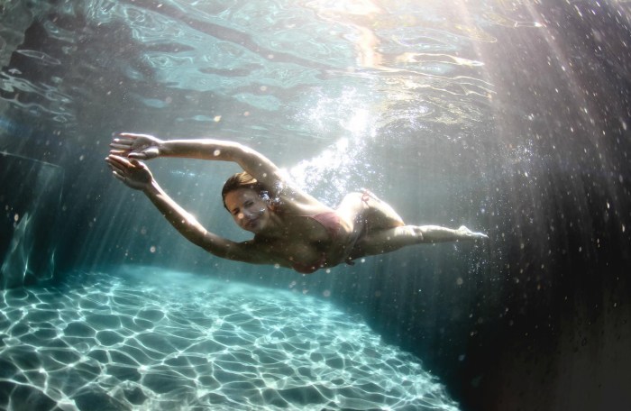 Girl under water