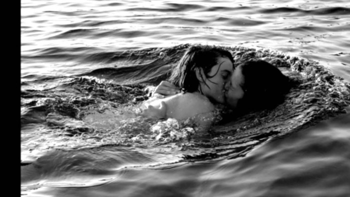 Hugs in the water