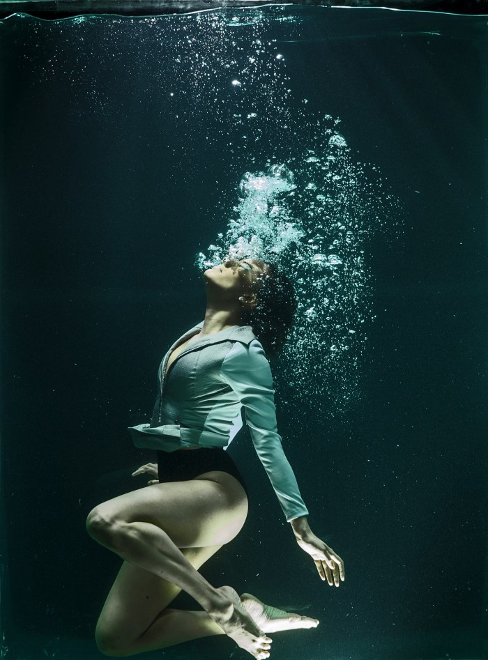 Girl under water