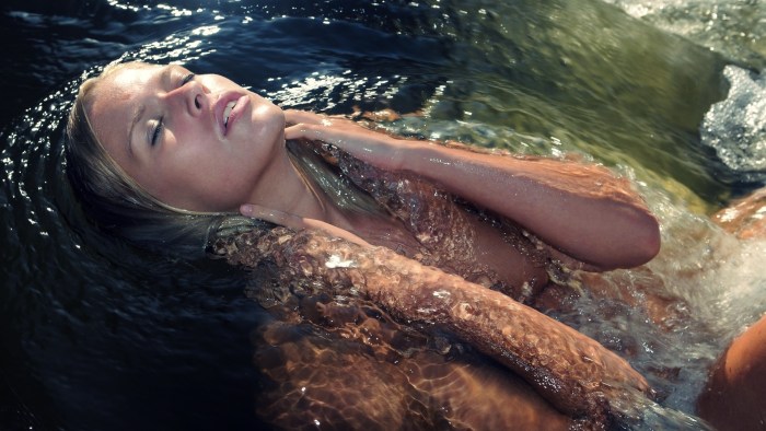 Girls swim