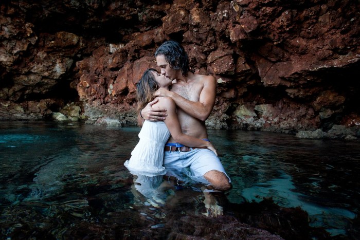 Lovers in the water