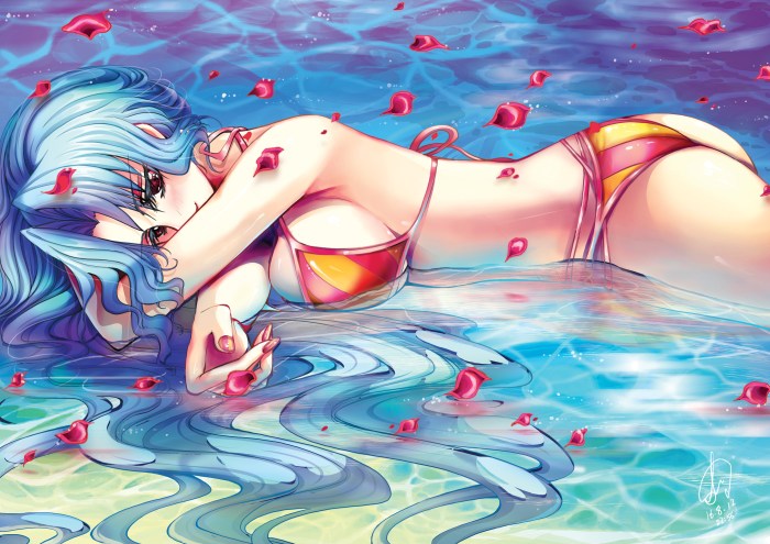 Girl in a swimsuit art