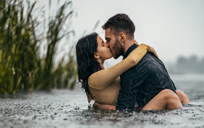 Guy and girl in water
