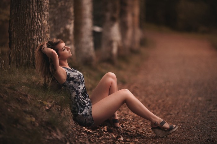 Girl in the forest