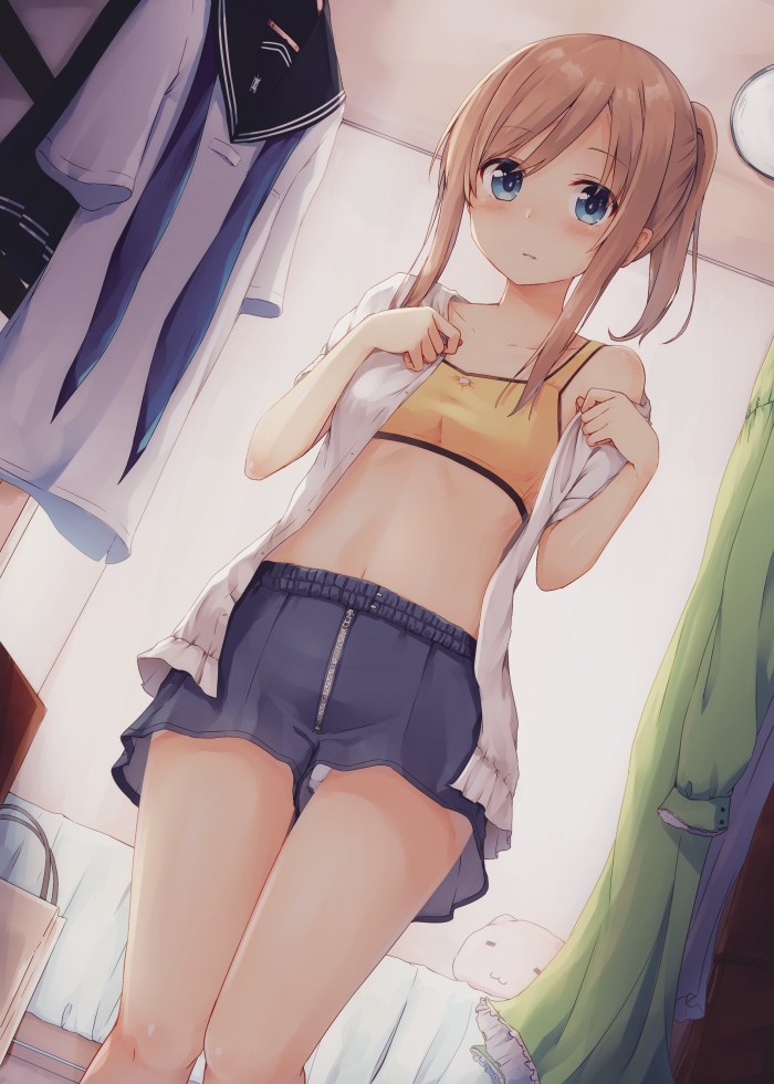 Anime girls in shorts
