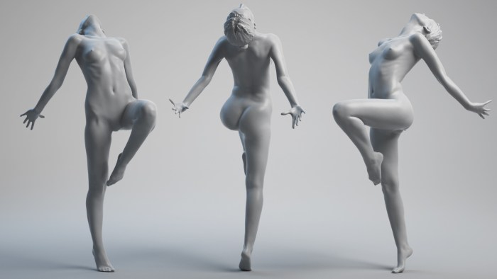Women nude poses for artists