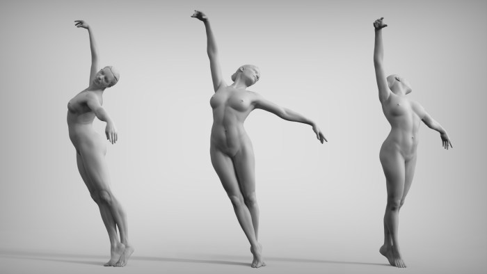 Naked women from different sides