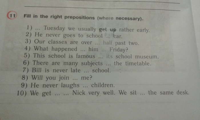 Fill in the Prepositions Were Necessary Grade 4 Vereshchagin
