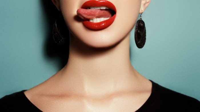 Girl with her tongue